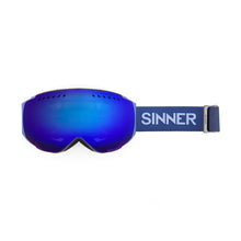 Load image into Gallery viewer, SINNNER EMERALD SKI GOGGLES MATTE NAVY WITH BLUE LENS