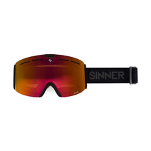 Load image into Gallery viewer, SINNER ARC S SKI GOGGLES MATTE BLACK WITH RED LENS