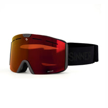 Load image into Gallery viewer, SINNER ARC S SKI GOGGLES MATTE BLACK WITH RED LENS