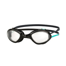 Load image into Gallery viewer, ZOGGS TIGER GOGGLES BLACK/TURQUOISE/CLEAR