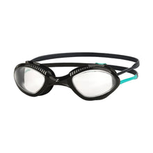 Load image into Gallery viewer, ZOGGS TIGER GOGGLES BLACK/TURQUOISE/CLEAR