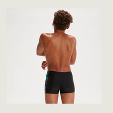 Load image into Gallery viewer, SPEEDO BOYS HYPERBOOM AQUASHORT BLACK/BLUE