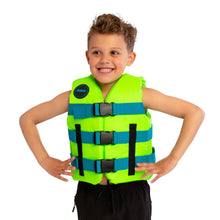Load image into Gallery viewer, JOBE YOUTH NYLON LIFE VEST LIME/TEAL