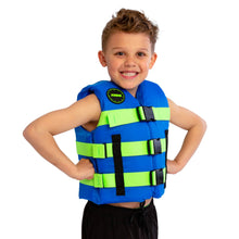 Load image into Gallery viewer, JOBE YOUTH NYLON LIFE VEST BLUE/LIME