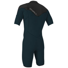 Load image into Gallery viewer, ONEILL MENS HAMMER 2MM CHEST ZIP SHORTY WETSUIT SLATE/BLACK