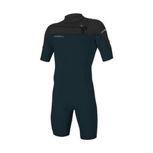 Load image into Gallery viewer, ONEILL MENS HAMMER 2MM CHEST ZIP SHORTY WETSUIT SLATE/BLACK