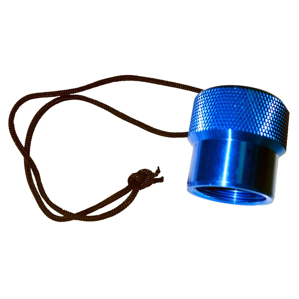 BEAVER DIVING MALE ALUMINIUM DIN DUST CAP BLUE