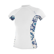 Load image into Gallery viewer, ONEILL WOMENS SIDE PRINT RASH GUARD-WHITE/CHRISTINA FLORAL