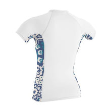 Load image into Gallery viewer, ONEILL WOMENS SIDE PRINT RASH GUARD-WHITE/CHRISTINA FLORAL