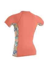 Load image into Gallery viewer, ONEILL WOMENS SIDE PRINT RASH GUARD-NECTAR/ZEPHORA