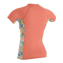 Load image into Gallery viewer, ONEILL WOMENS SIDE PRINT RASH GUARD-NECTAR/ZEPHORA