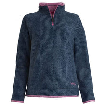 Load image into Gallery viewer, WEIRD FISH WOMENS BEYONCE ECO 1/4 ZIP GRID FLEECE - NAVY