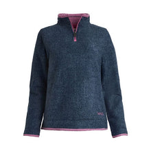 Load image into Gallery viewer, WEIRD FISH WOMENS BEYONCE ECO 1/4 ZIP GRID FLEECE - NAVY