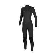 Load image into Gallery viewer, ONEILL WOMENS EPIC 4/3 CHEST ZIP FULL WETSUIT - BLACK/TEAL LOGO
