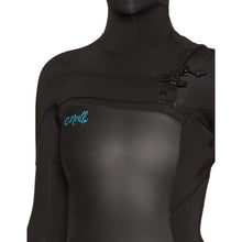 Load image into Gallery viewer, ONEILL WOMENS EPIC 4/3 CHEST ZIP FULL WETSUIT - BLACK/TEAL LOGO - US8 UK10TALL