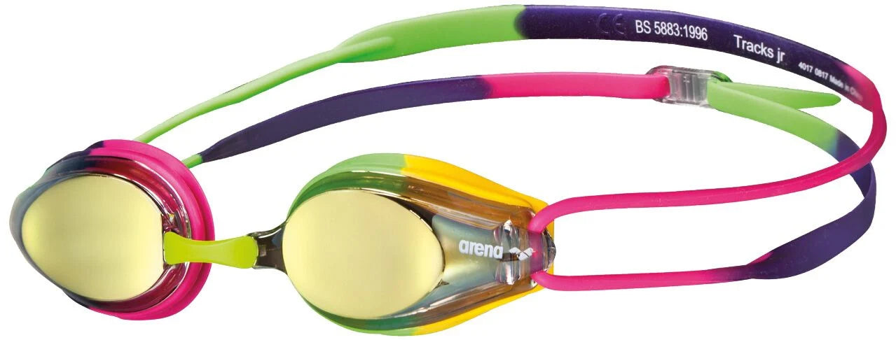 arena tracks junior mirror goggles ARENA TRACKS MIRROR JUNIOR SWIMMING GOGGLE VIOLET/FUSHIA/GREEN