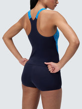 Load image into Gallery viewer, SPEEDO WOMENS HYPERBOOM SPLICE TANKINI SET BLUE
