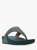 FITFLOP LULU SHIMMERGLITZ TOE POST SANDALS DEEP OCEAN
