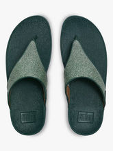 Load image into Gallery viewer, FITFLOP LULU SHIMMERGLITZ TOE POST SANDALS DEEP OCEAN
