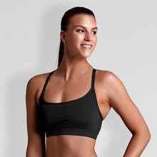 Load image into Gallery viewer, FUNKITA LADIES SWIM STILL BLACK SPORTS TOP
