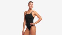Load image into Gallery viewer, FUNKITA LADIES TIE ME TIGHT ONE PIECE SWIMMING COSTUME STILL BLACK
