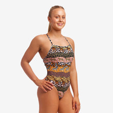 Load image into Gallery viewer, FUNKITA WOMENS TIE ME TIGHT ONE PIECE ZOO LIFE
