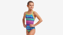 Load image into Gallery viewer, FUNKITA GIRLS TIE ME TIGHT ONE PIECE SWIMMING COSTUME KRIS KRINGLE
