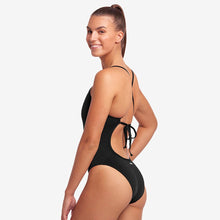 Load image into Gallery viewer, FUNKITA LADIES TIE ME TIGHT ONE PIECE STILL BLACK
