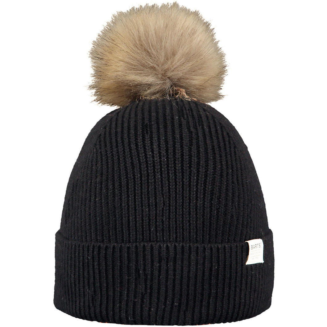 BARTS CINDER KIDS BOBBLE HAT - BLACK - 4-8 YRS