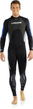 Load image into Gallery viewer, CRESSI MOREA MENS MONOPIECE WETSUIT BLACK/BLUE 3MM
