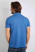 Load image into Gallery viewer, WEIRDFISH MENS MILES ORGANIC PIQUE POLO BLUE SAPPHIRE
