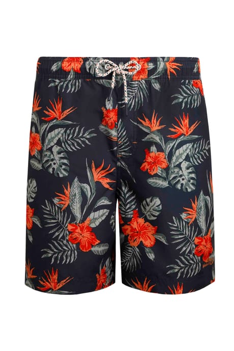 WEIRDFISH MENS BELUHKA PRINTED SWIM SHORT NAVY