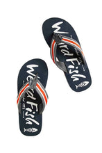 Load image into Gallery viewer, WEIRDFISH MENS WATERFORD PRINTED FLIPFLOPS NAVY
