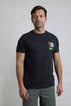 Load image into Gallery viewer, WEIRD FISH MENS BEER OFFISHER HERITAGE ARTIST TEE NAVY
