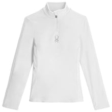 Load image into Gallery viewer, SPYDER SHIMMER BUG 1/2 ZIP WHITE SMALL
