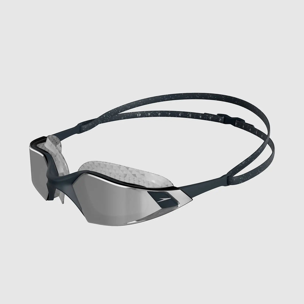 SPEEDO SENIOR  AQUAPULSE PRO MIRROR SWIMMING GOGGLE  GREY/SILVER