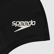 Load image into Gallery viewer, SPEEDO POLYESTER SWIM CAP JUNIOR BLACK
