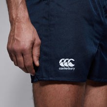 Load image into Gallery viewer, CANTERBURY SENIOR PROFESSIONAL  POLYESTER  RUGBY SHORT NAVY
