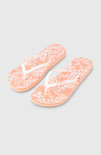 Load image into Gallery viewer, ONEILL WOMENS FLIP FLOPS PROFILE GRAPHIC PEACH ISLAND SKY

