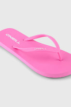 Load image into Gallery viewer, ONEILL WOMENS PROFILE FLIP FLOPS SMALL LOGO ELECTRIC PINK
