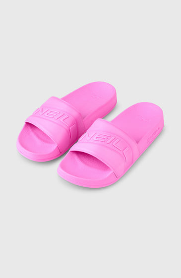 ONEILL WOMENS EMBOSSED SLIDES ELECTRIC FUSHCIA