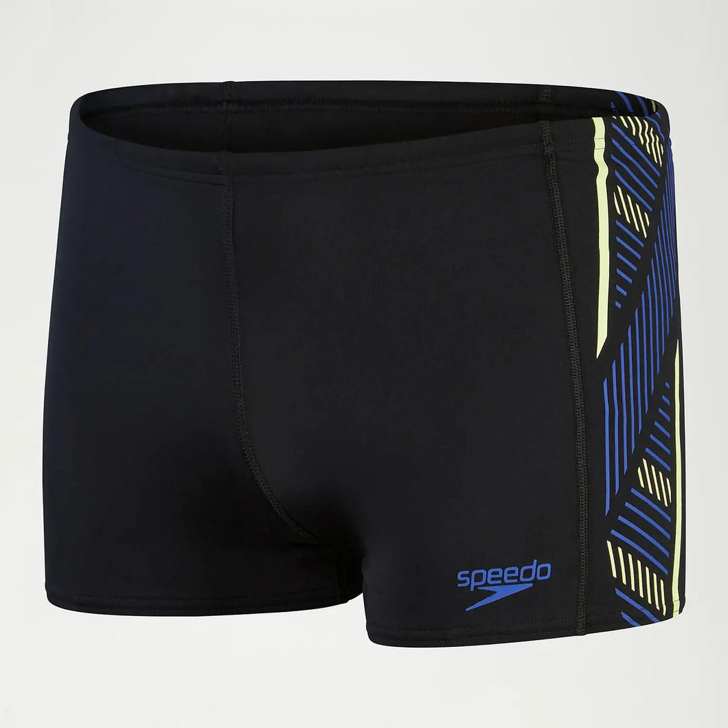 SPEEDO MENS TECH PANEL AQUASHORT BLACK/BLUE