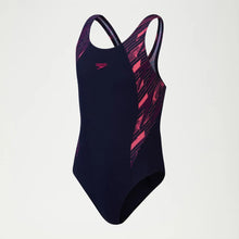 Load image into Gallery viewer, SPEEDO GIRLS HYPERBOOM SPLICE MUSCLEBACK NAVY/PINK
