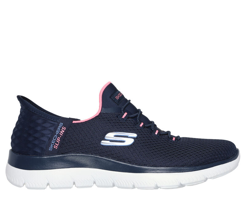 SKECHERS LADIES SUMMITS DIAMOND DREAM NAVY PINK