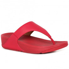 Load image into Gallery viewer, FITFLOP LULU LEATHER TOE POST REDBERRY
