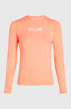 Load image into Gallery viewer, ONEILL WOMENS RASH VEST SKINS LONG SLEEVE FUNKY PEACH
