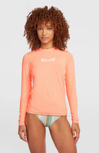Load image into Gallery viewer, ONEILL WOMENS RASH VEST SKINS LONG SLEEVE FUNKY PEACH
