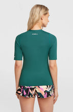 Load image into Gallery viewer, ONEILL WOMENS RASH VEST SKIN SHORT SLEEVE BOTANICAL HEAT
