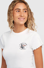 Load image into Gallery viewer, ONEILL WOMENS RIB TSHIRT SNOW WHITE

