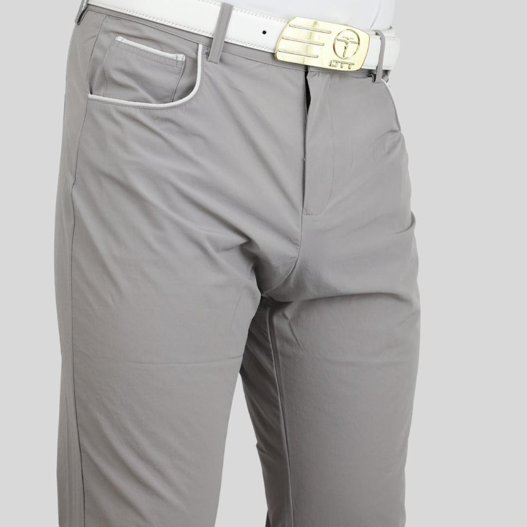 OFF THE TEE MENS GREY WATER RESISTANT TROUSERS